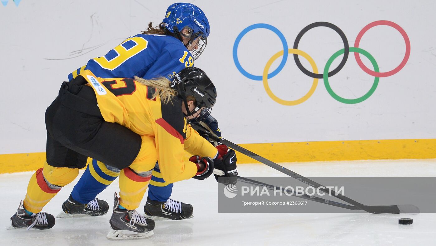 Олимпиада 2014. Хоккей. Женщины. Германия - Швеция