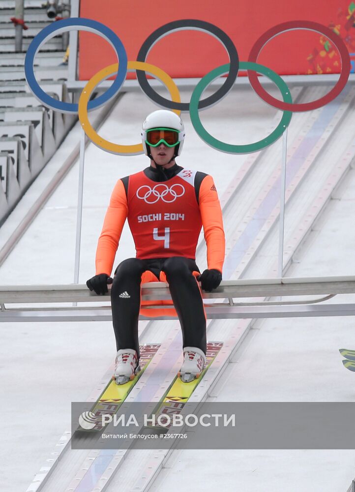 Олимпиада 2014. Лыжное двоеборье. Тренировка