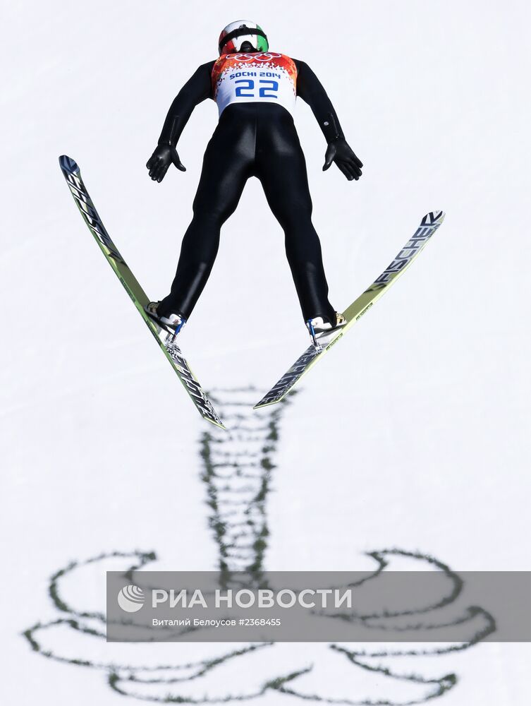 Олимпиада 2014. Лыжное двоеборье. Индивидуальная гонка. Средний трамплин