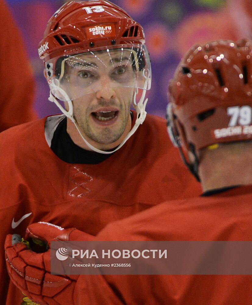 Олимпиада 2014. Хоккей.Тренировка мужской сборной России