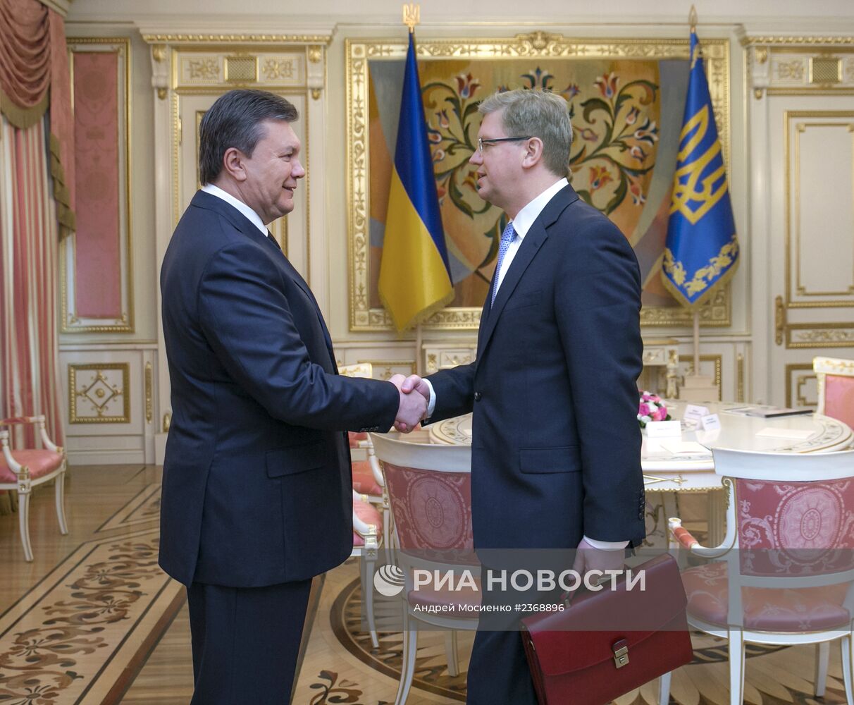 В.Янукович встретился с комиссаром ЕС Штефаном Фюле