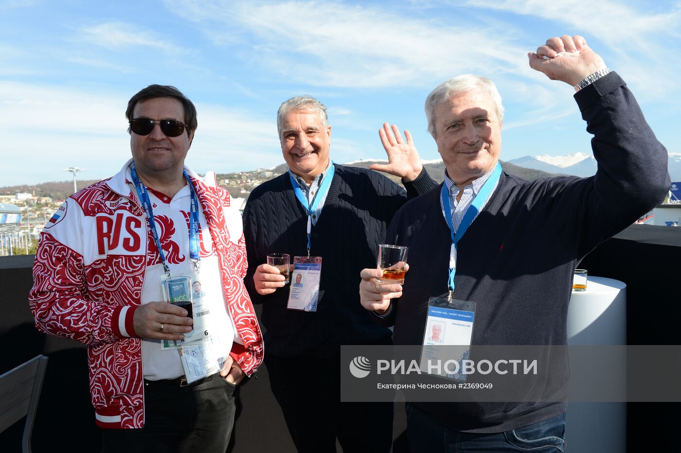 Чествование ветеранов олимпийцев в павильоне "Мегафон" на Олимпиаде в Сочи