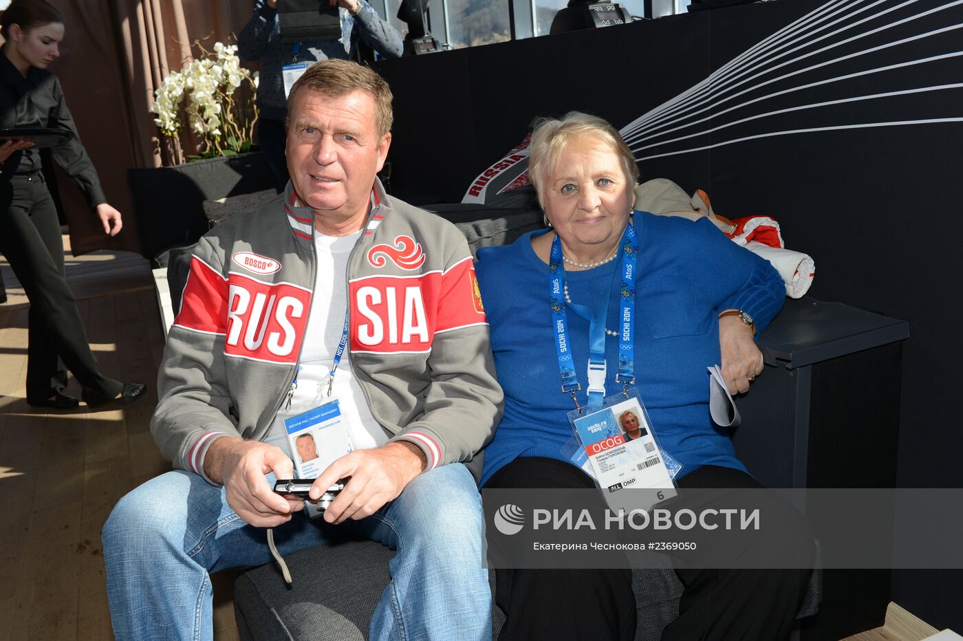 Чествование ветеранов олимпийцев в павильоне "Мегафон" на Олимпиаде в Сочи
