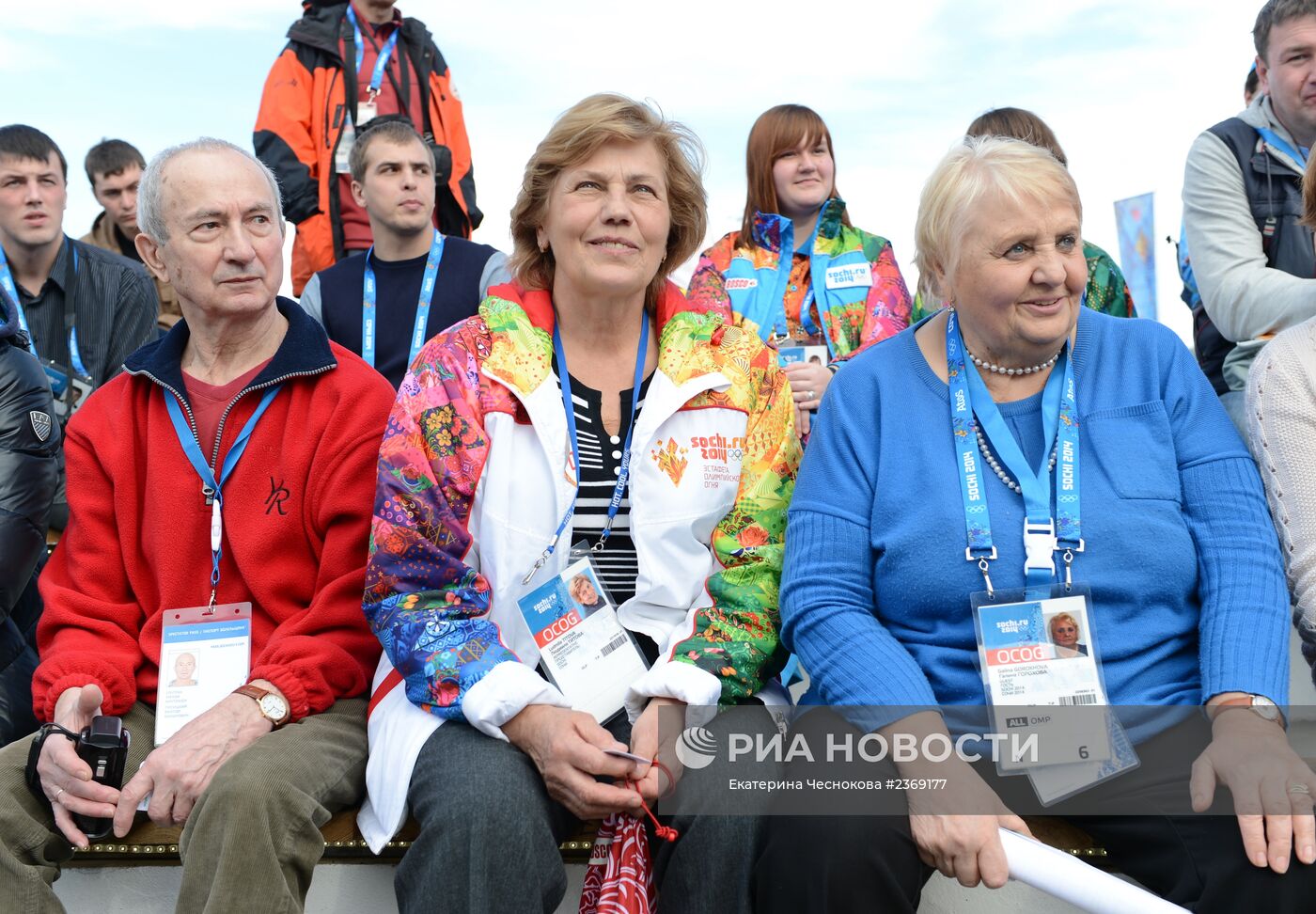 Чествование ветеранов олимпийцев в павильоне "Мегафон" на Олимпиаде в Сочи