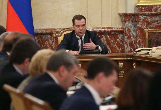 Д.Медведев провел заседание Правительства РФ