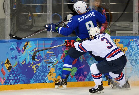 Олимпиада 2014. Хоккей. Мужчины. Словения - США