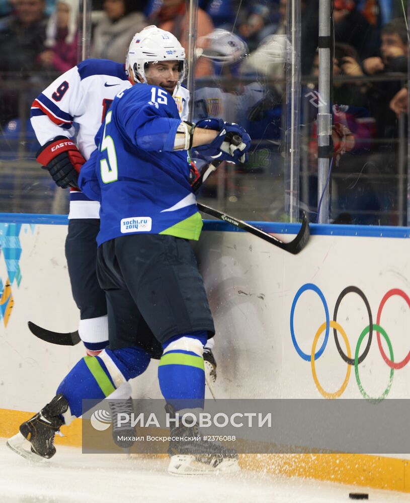 Олимпиада 2014. Хоккей. Мужчины. Словения - США