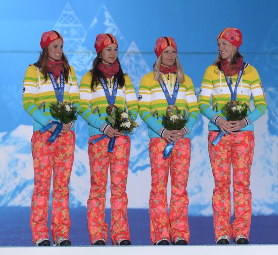 Олимпиада 2014. Церемония награждения. Девятый день