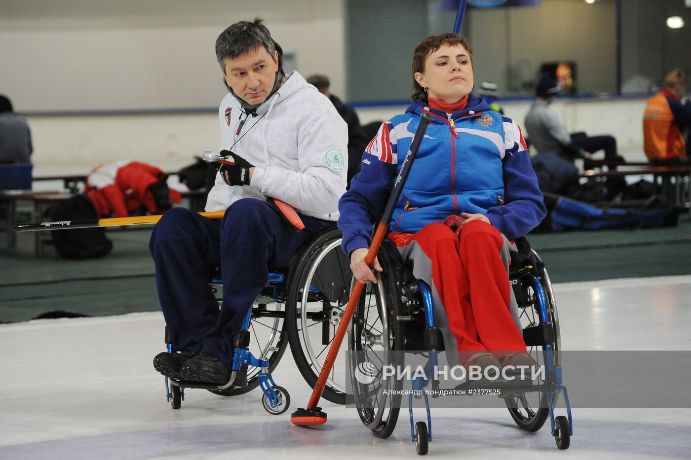 Тренировка паралимпийской сборной России по керлингу