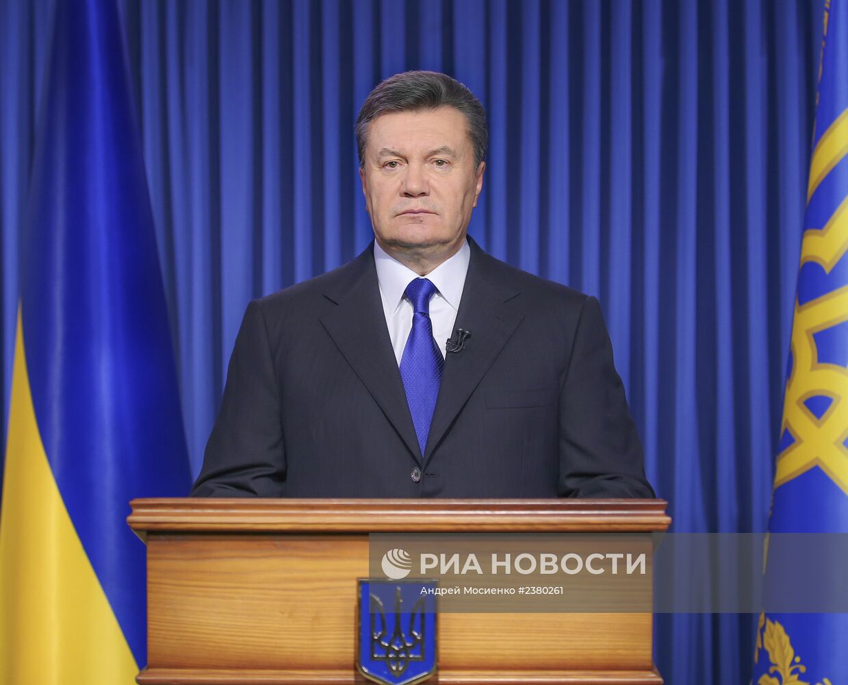 Президент Украины В.Янукович выступил с обращением