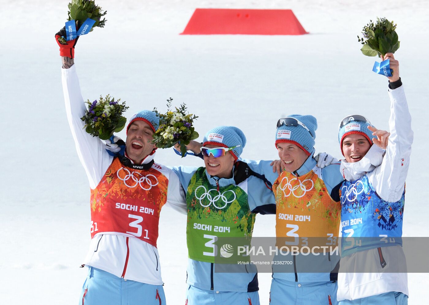 Олимпиада 2014. Лыжное двоеборье. Командные соревнования