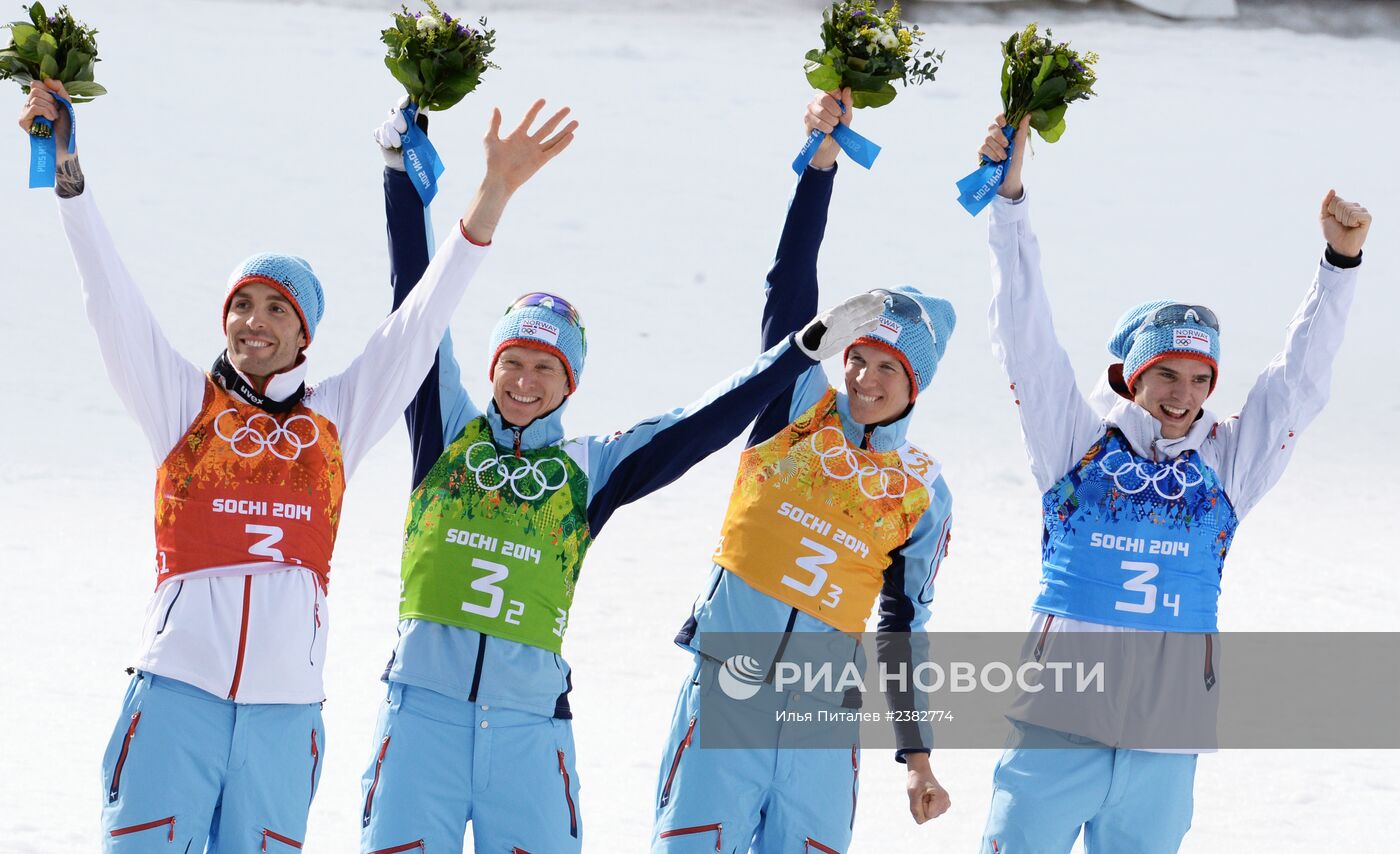 Олимпиада 2014. Лыжное двоеборье. Командные соревнования