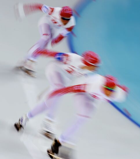 Олимпиада 2014. Конькобежный спорт. Женщины. Командная гонка преследования. Предварительные забеги