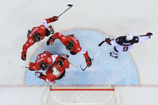 Олимпиада 2014. Хоккей. Мужчины. Матч США - Канада