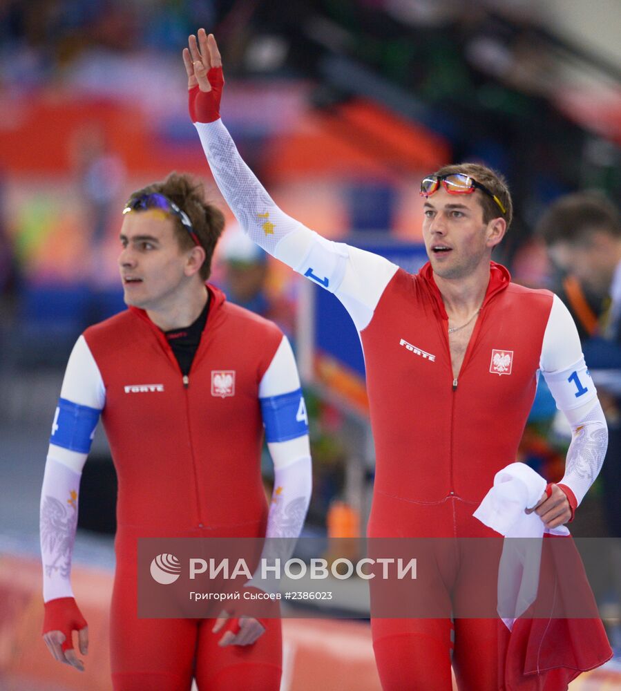 Олимпиада 2014. Конькобежный спорт. Мужчины. Командная гонка преследования. Финальные забеги