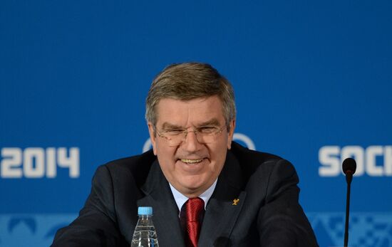 Пресс-конференция президента МОК Т.Баха по итогам XXII зимних Олимпийских игр