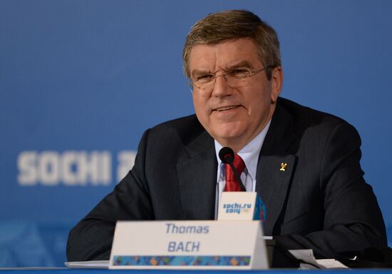 Пресс-конференция президента МОК Т.Баха по итогам XXII зимних Олимпийских игр