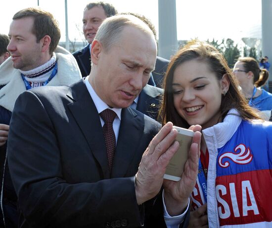 В.Путин принял участие в закладке аллеи Победителей в Олимпийском парке