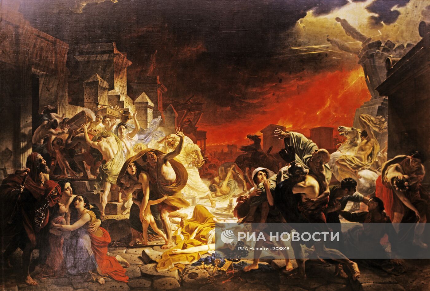 Репродукция картины К. Брюллова "Последний день Помпеи"