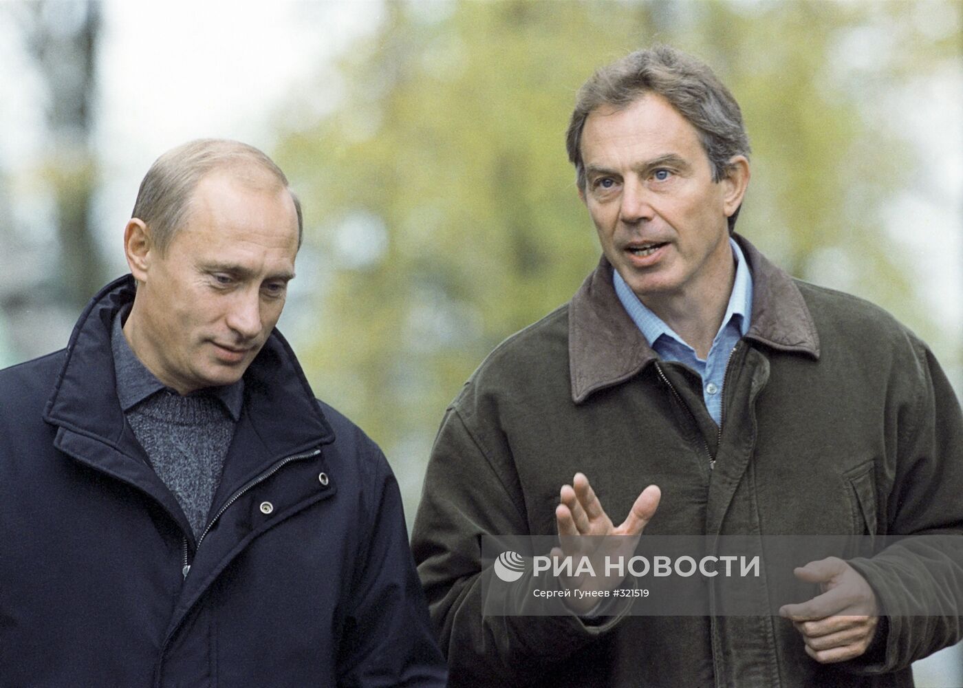 В.Путин и Т.Блэр