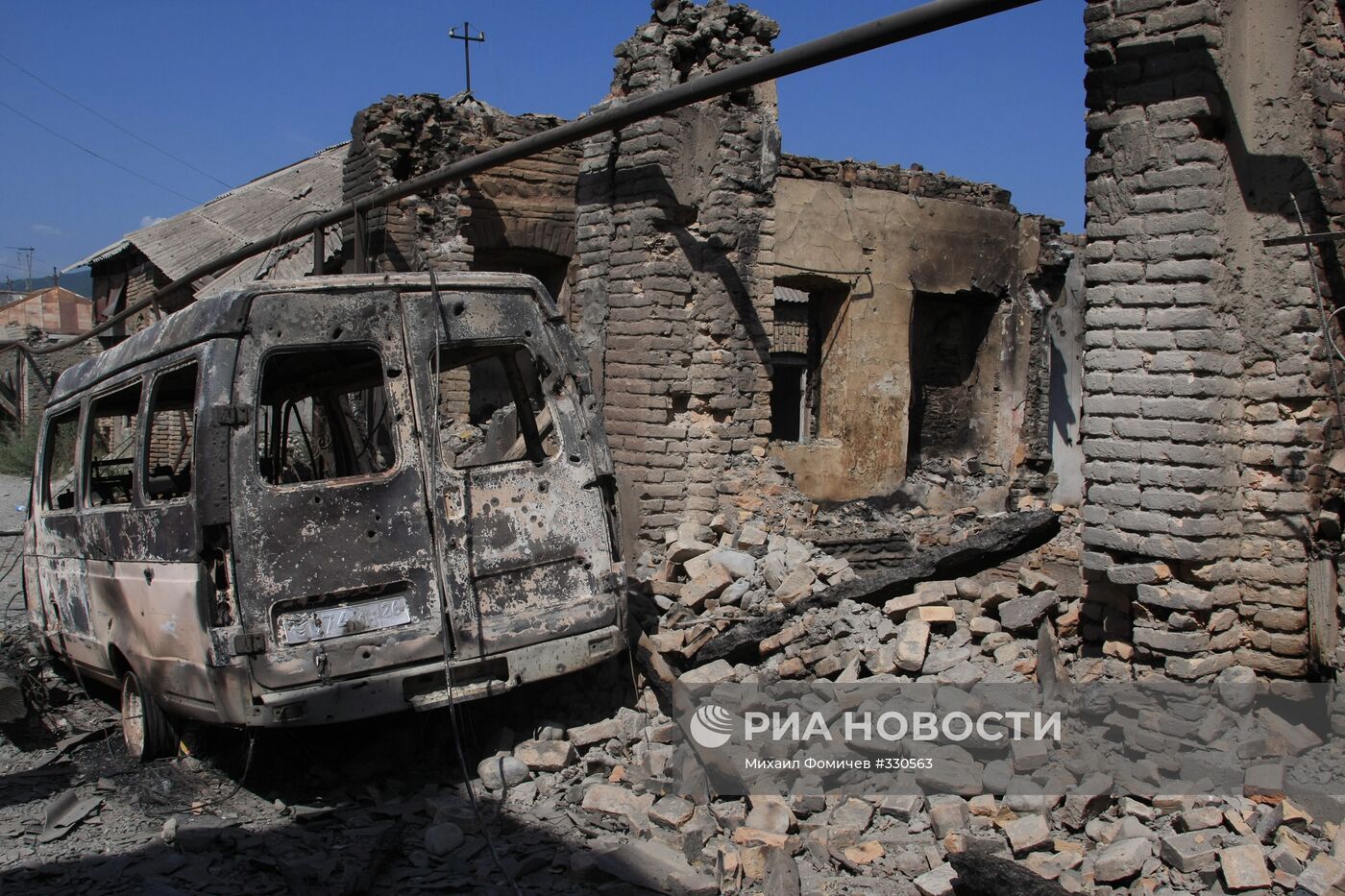 Разрушения в Цхинвали