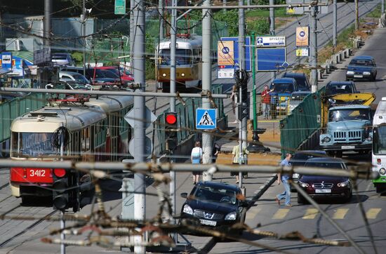 Строительство новой транспортной развязки в Москве