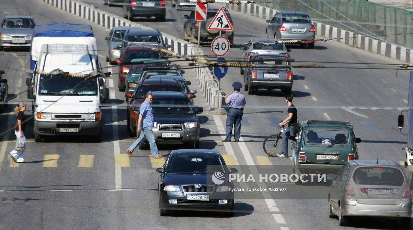 Строительство новой транспортной развязки в Москве