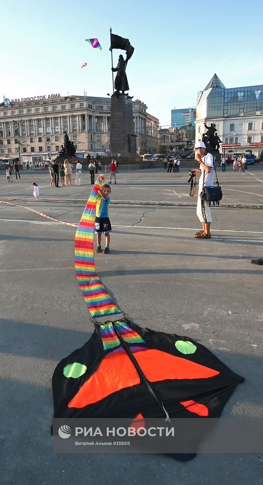 Запуск воздушных змеев