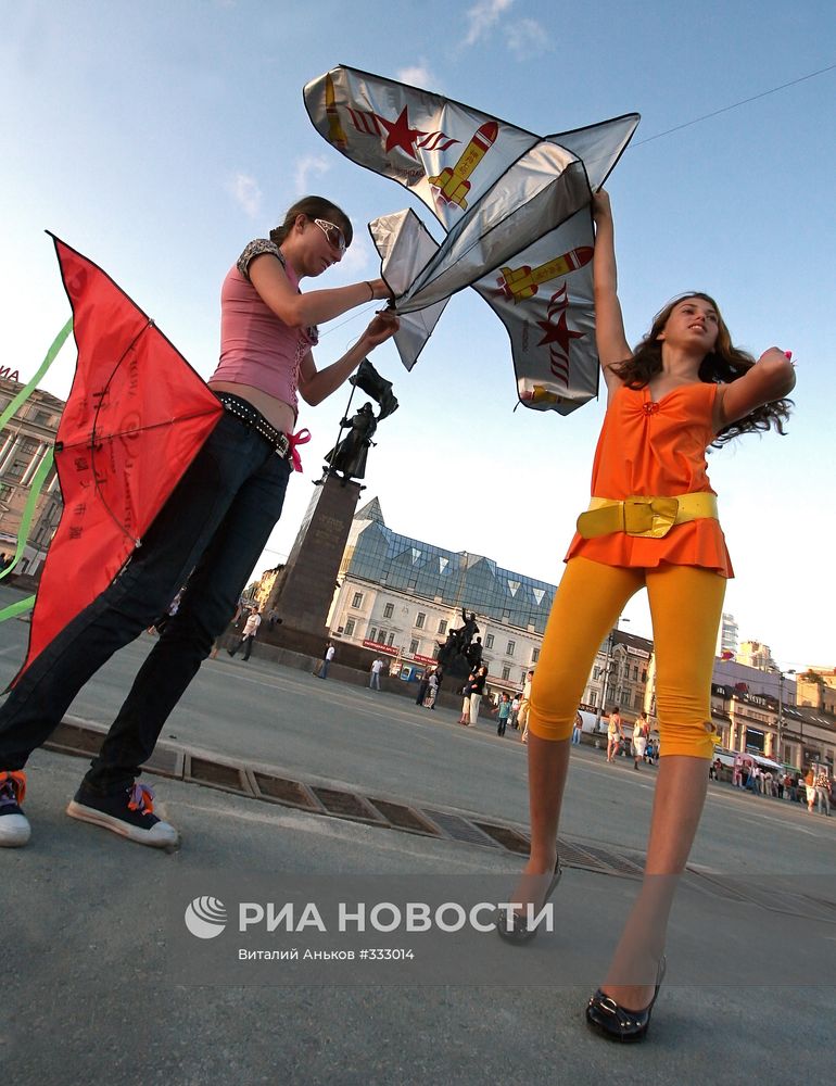 Запуск воздушных змеев