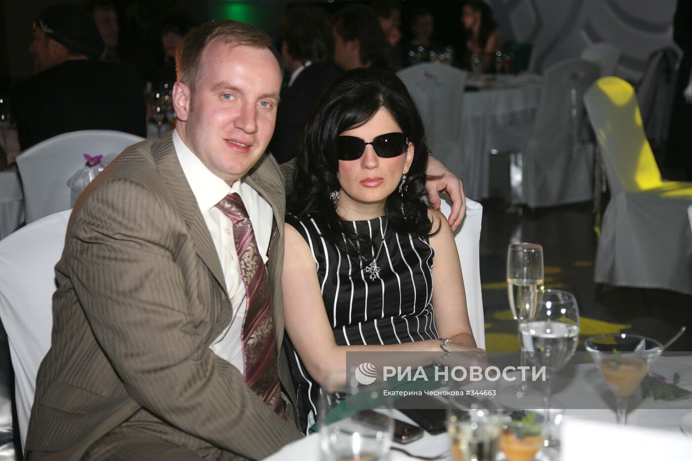 Диана Гурцкая с мужем Петром Кучеренко на приеме