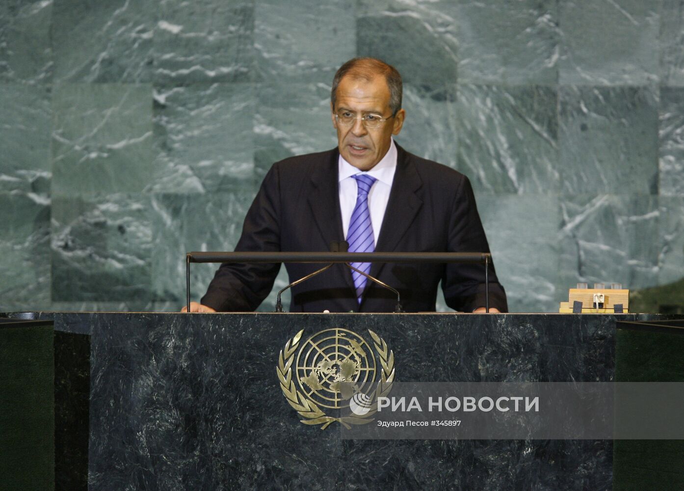 Глава МИД РФ С.Лавров на ассамблее ООН в Нью-Йорке