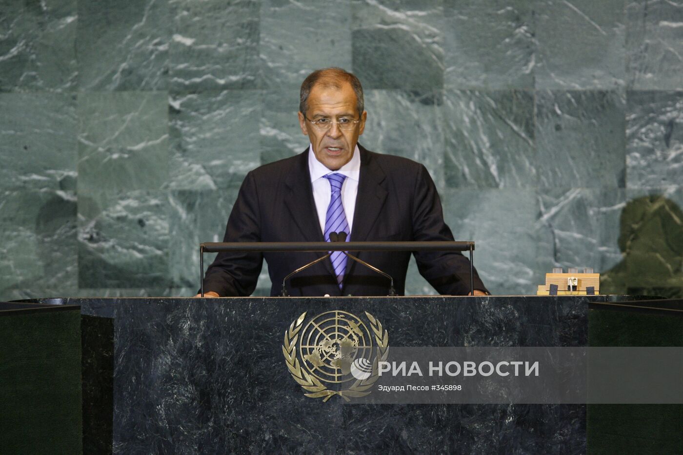 Глава МИД РФ С.Лавров на ассамблее ООН в Нью-Йорке