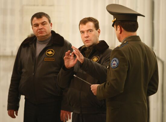 Поездка президента России Д.Медведев на космодром Плесецк