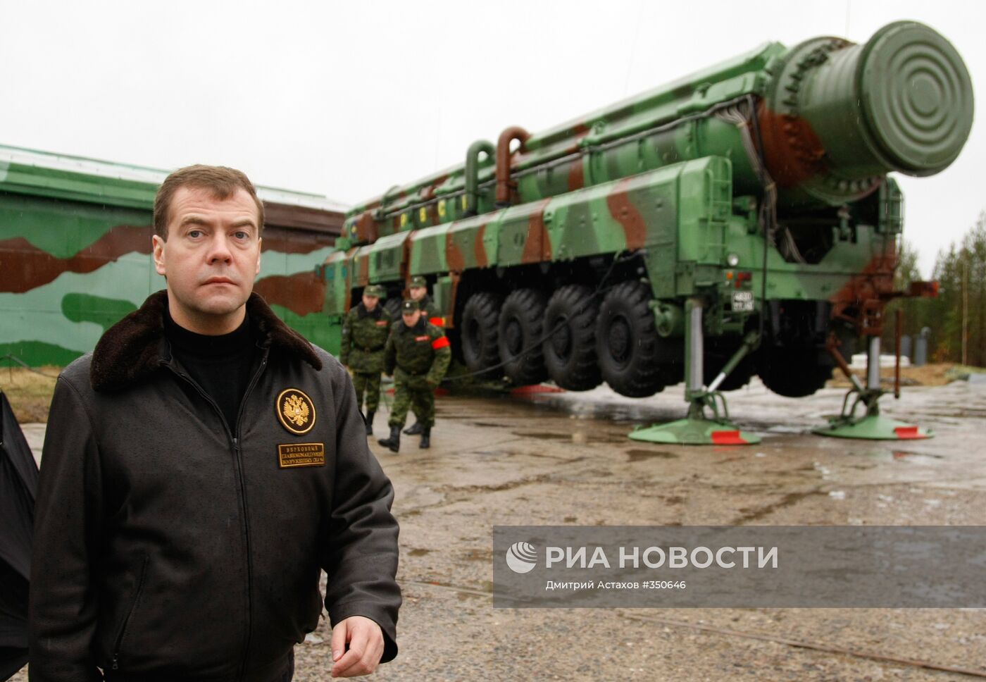 Президент России Д.Медведев на космодроме Плесецк