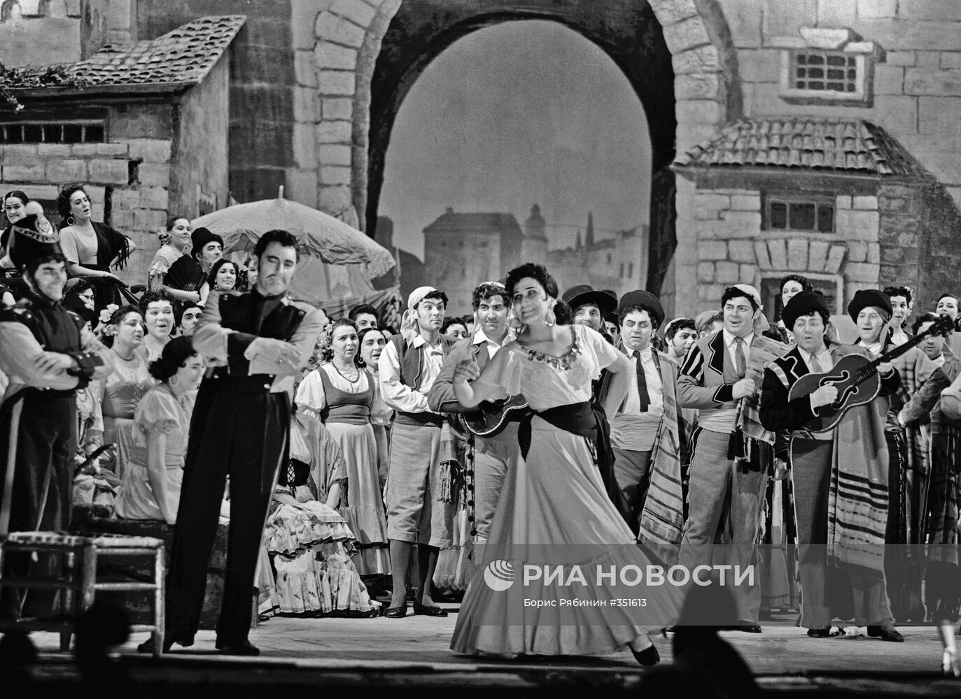 Марио Дель Монако и Ирина Архипова в опере Ж.Бизе "Кармен"