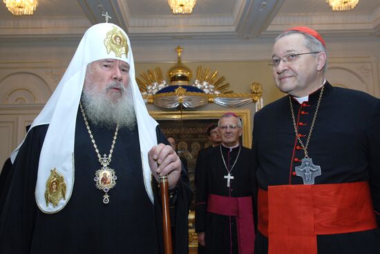 Встреча патриариарха Алексия II и кардинала Андре Вен-Труа
