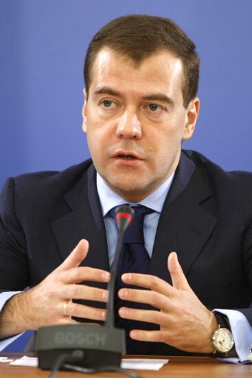 Рабочая поездка президента России в Дмитровский район