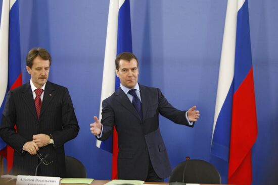 Рабочая поездка президента России в Дмитровский район