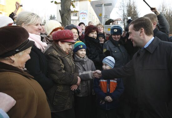 Рабочая поездка президента России в Дмитровский район