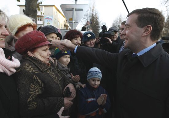 Рабочая поездка президента России в Дмитровский район