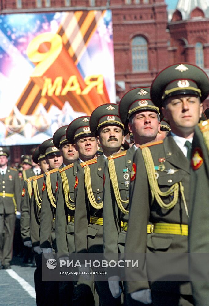Парад на Красной площади в Москве в День Победы