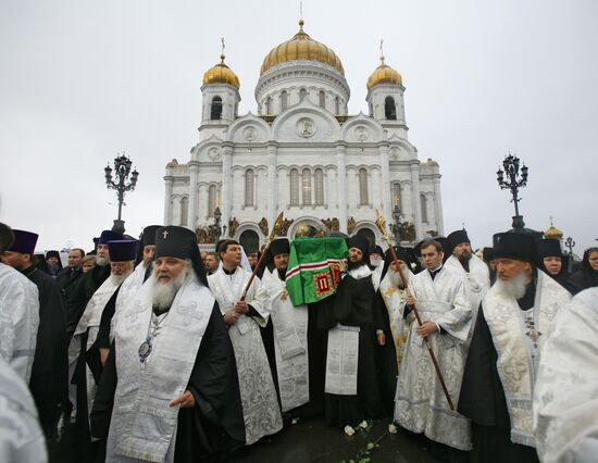 Церемония отпевания и похорон патриарха Алексия II