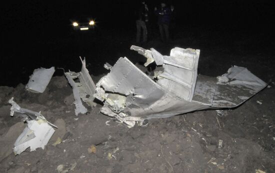 На месте аварии самолета Су-24М