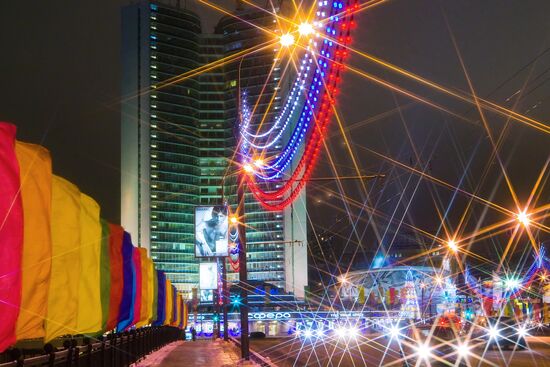 Новогодние виды Москвы