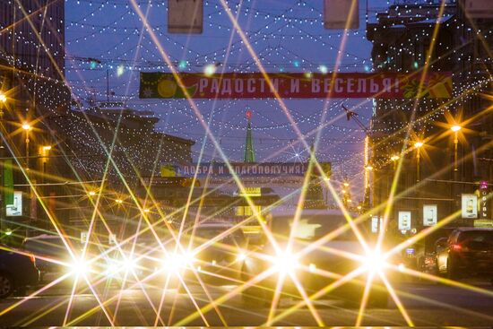 Новогодние виды Москвы