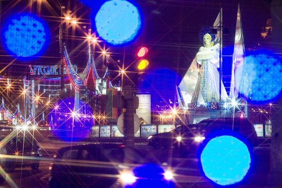 Новогодние виды Москвы