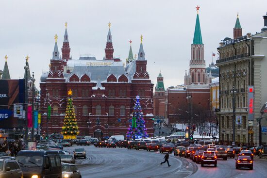 Новогодние виды Москвы