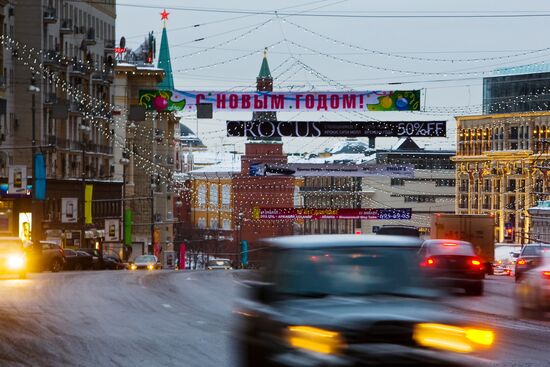 Новогодние виды Москвы