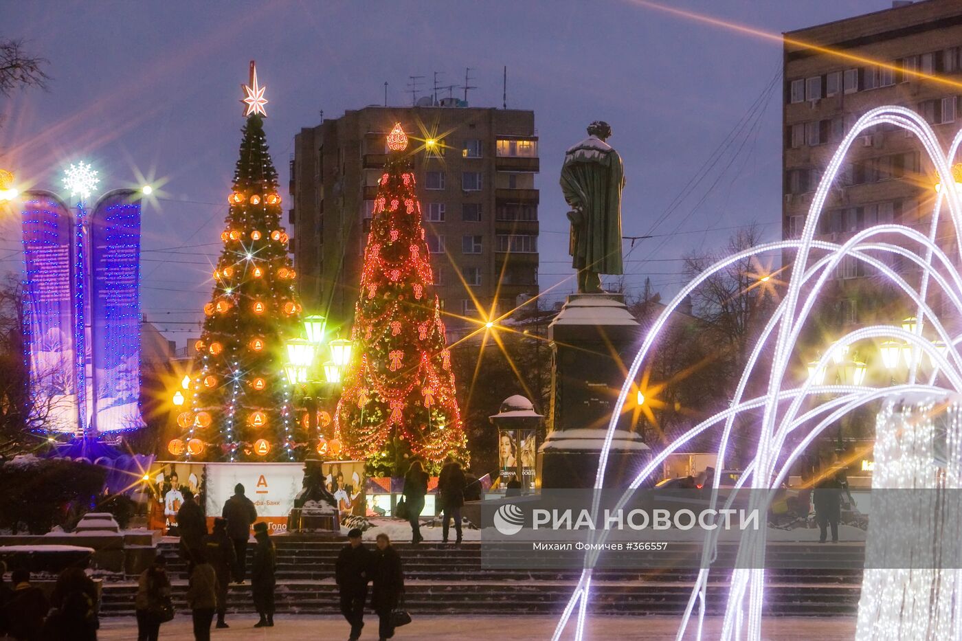 Новогодние виды Москвы