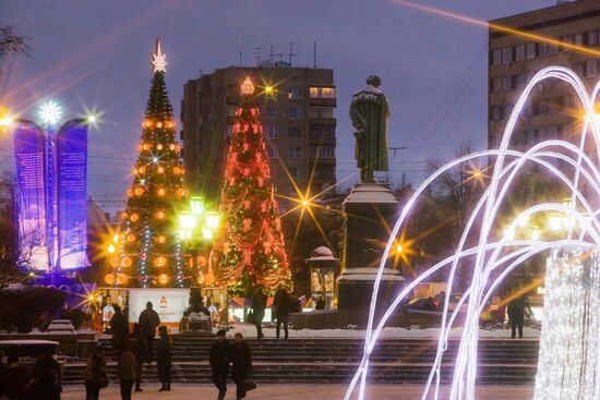 Новогодние виды Москвы